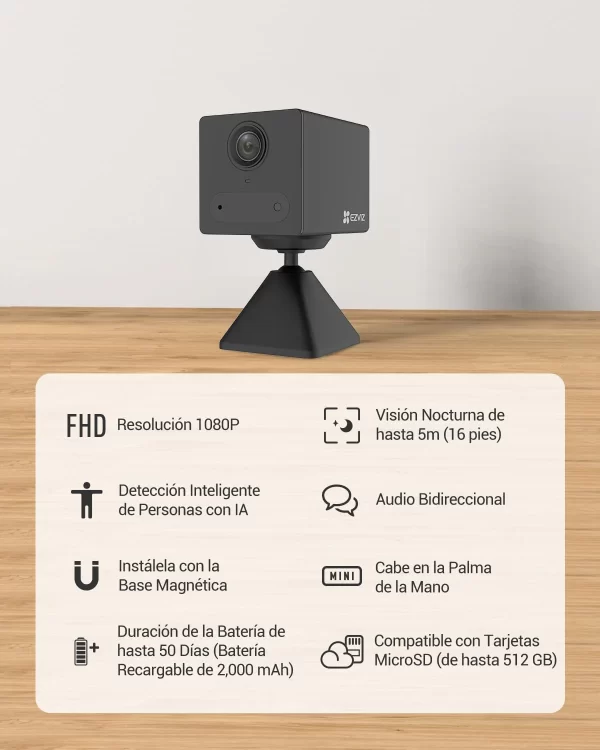 Cámara Inteligente Wifi CB2 1080P Ezviz Bateria Inalámbrica - Imagen 3