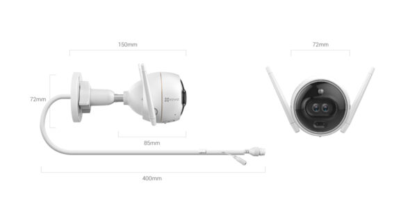 Cámara Seguridad Ezviz Wifi Tubo Exterior C3X 1080P Full Hd - Imagen 2